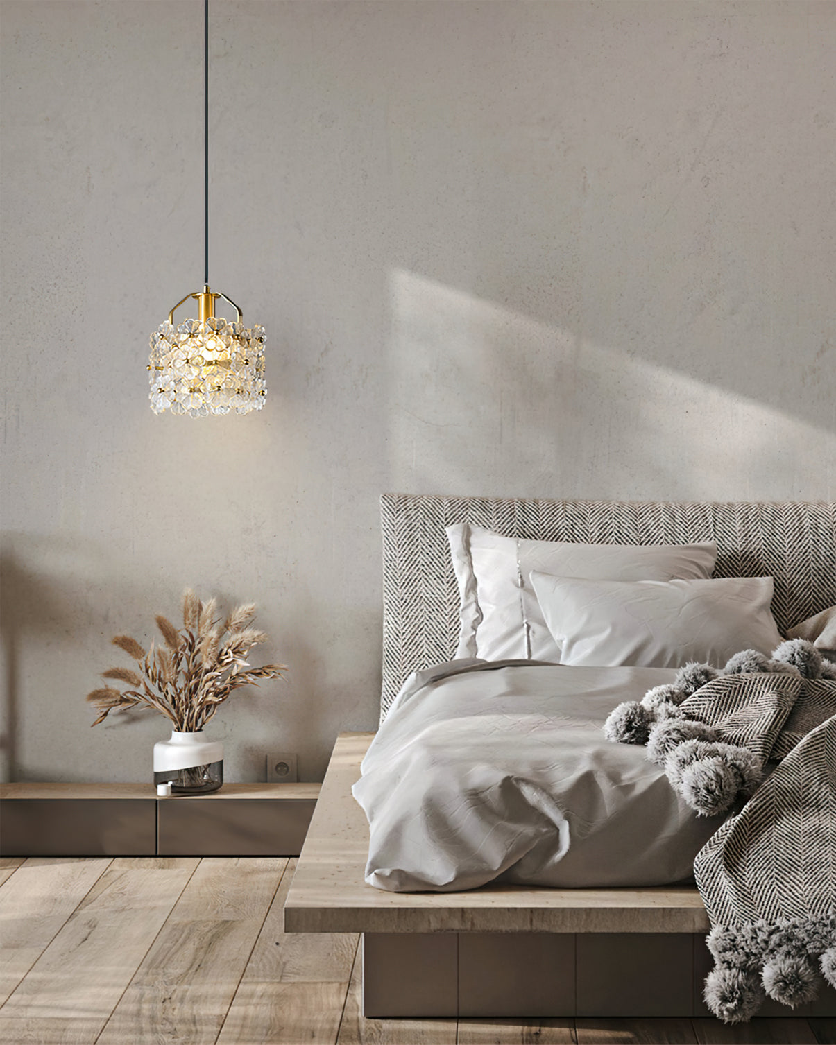 Petit Floral Glass Pendant Lamp - Lumpaz