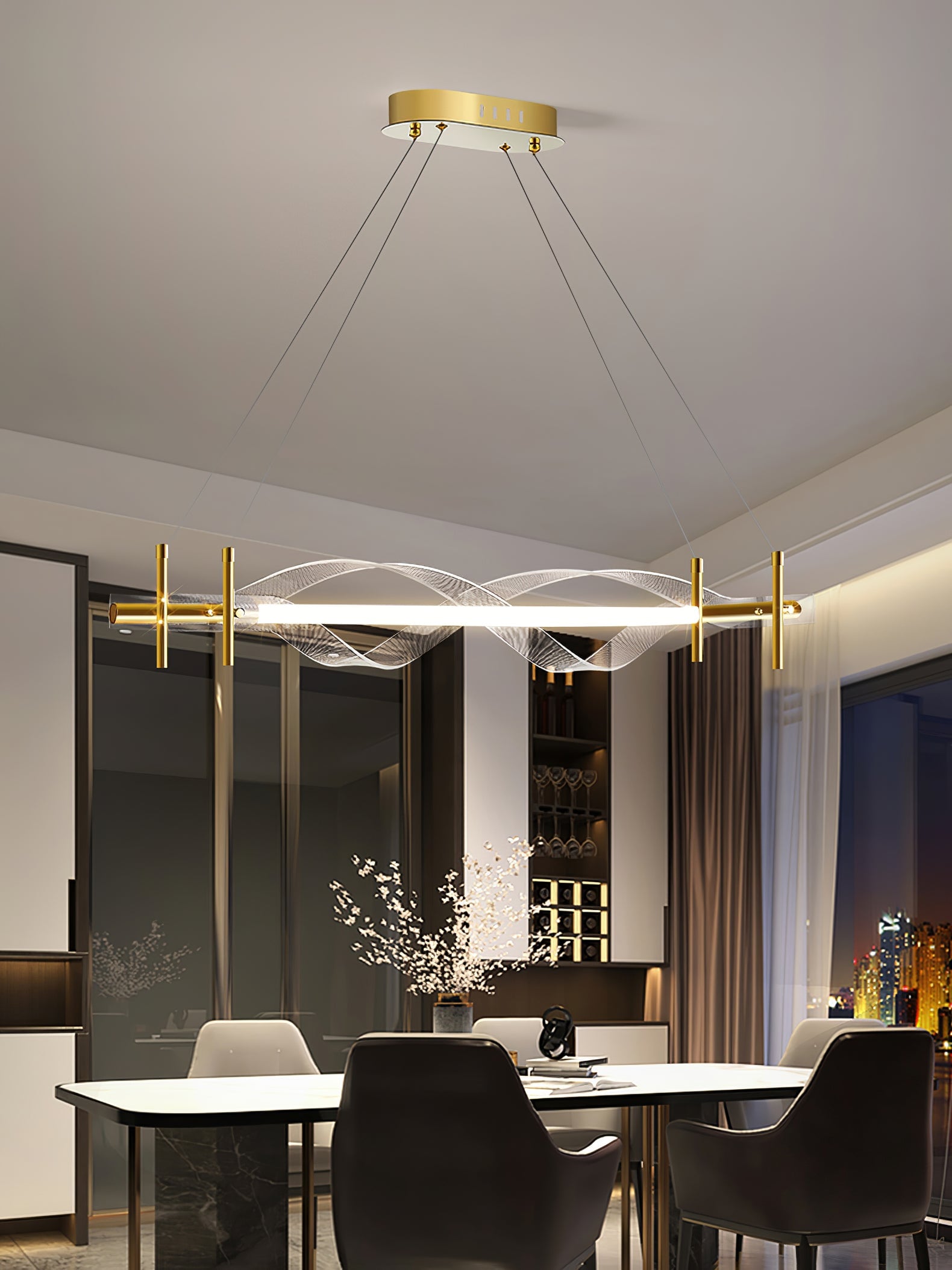 Morae Acrylic Chandelier - Lumpaz