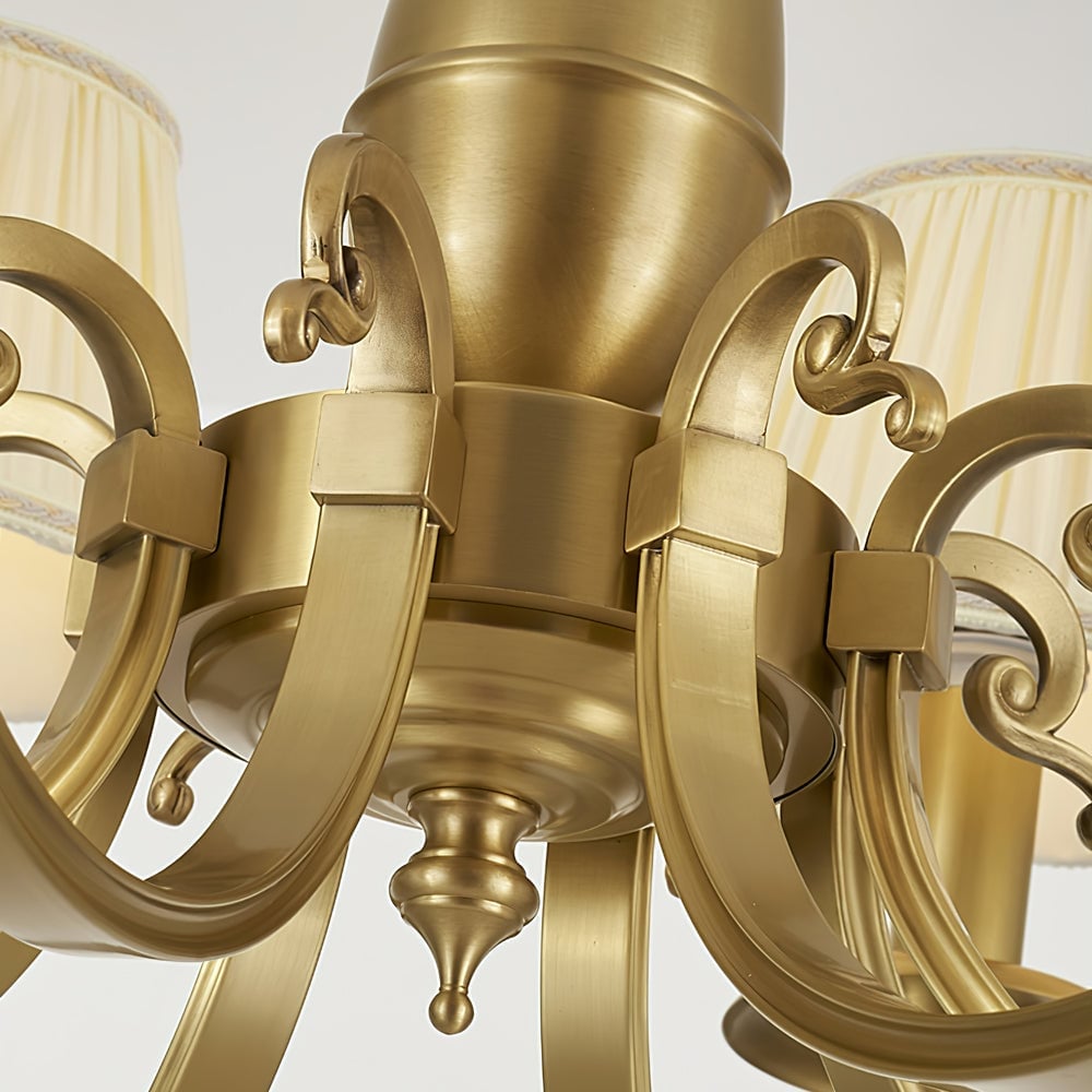 Pleated Brass Chandelier - Lumpaz