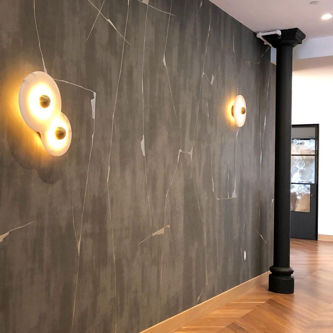 Round Alabaster Combination Wall Lamp - Lumpaz