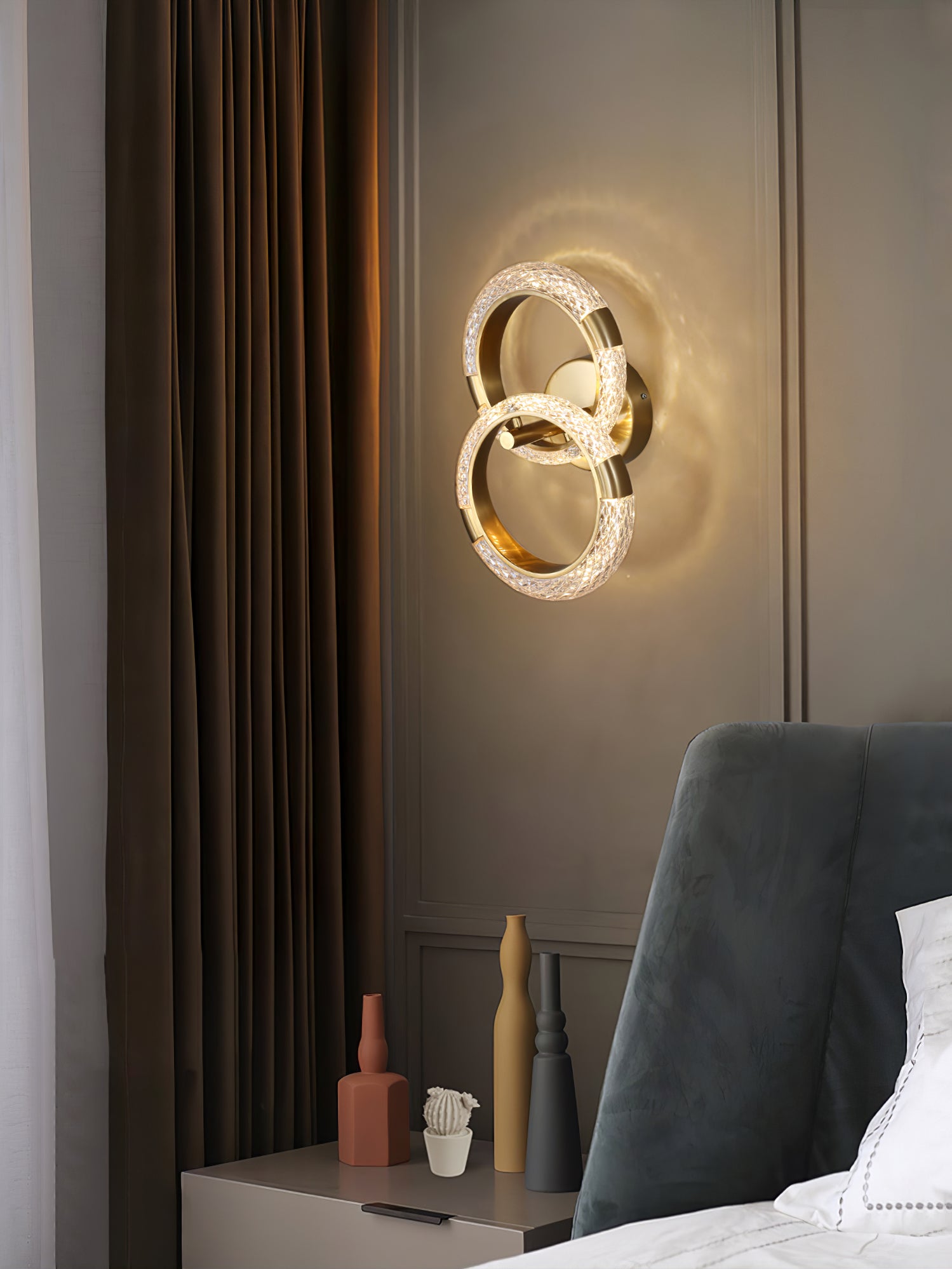 Crystal LED Round Wall Lamp - Lumpaz