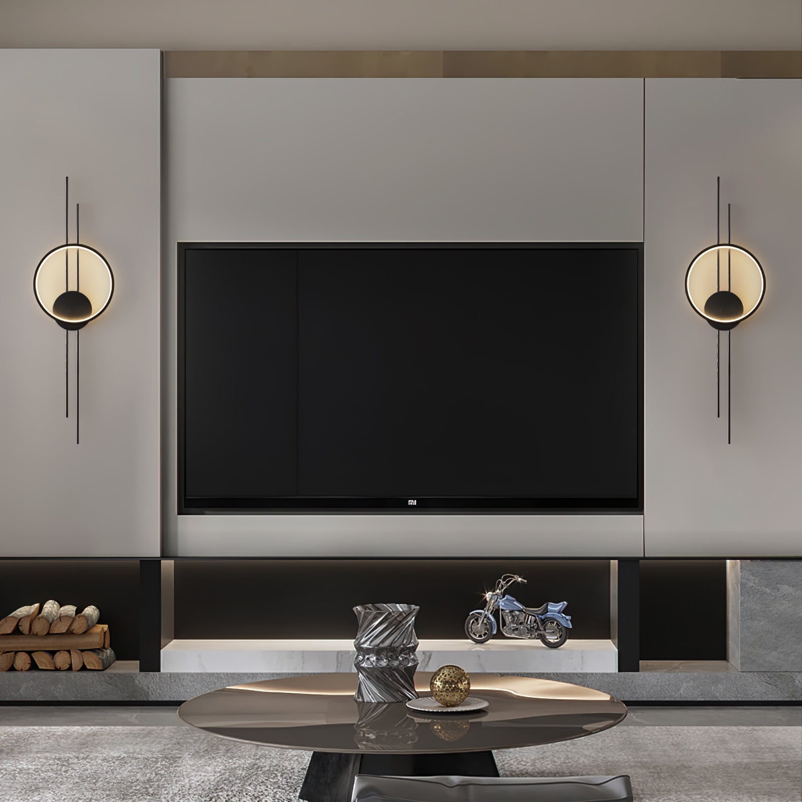 Circle And Line Wall Lamp - Lumpaz