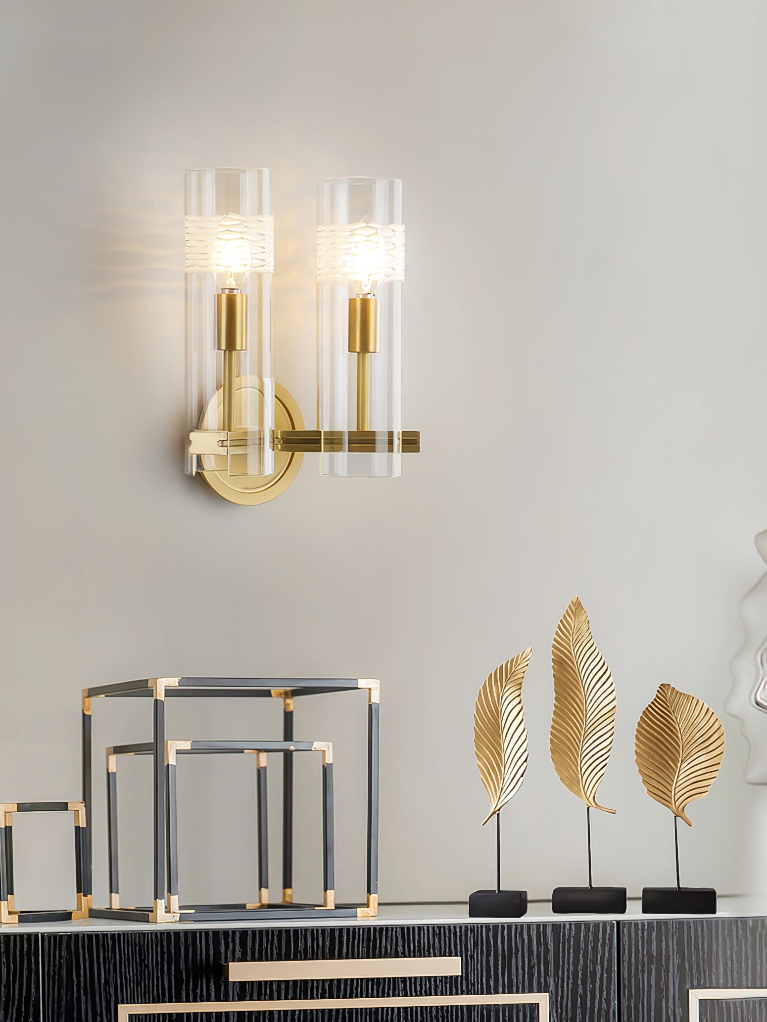 Glass Candlestick Wall Lamp - Lumpaz