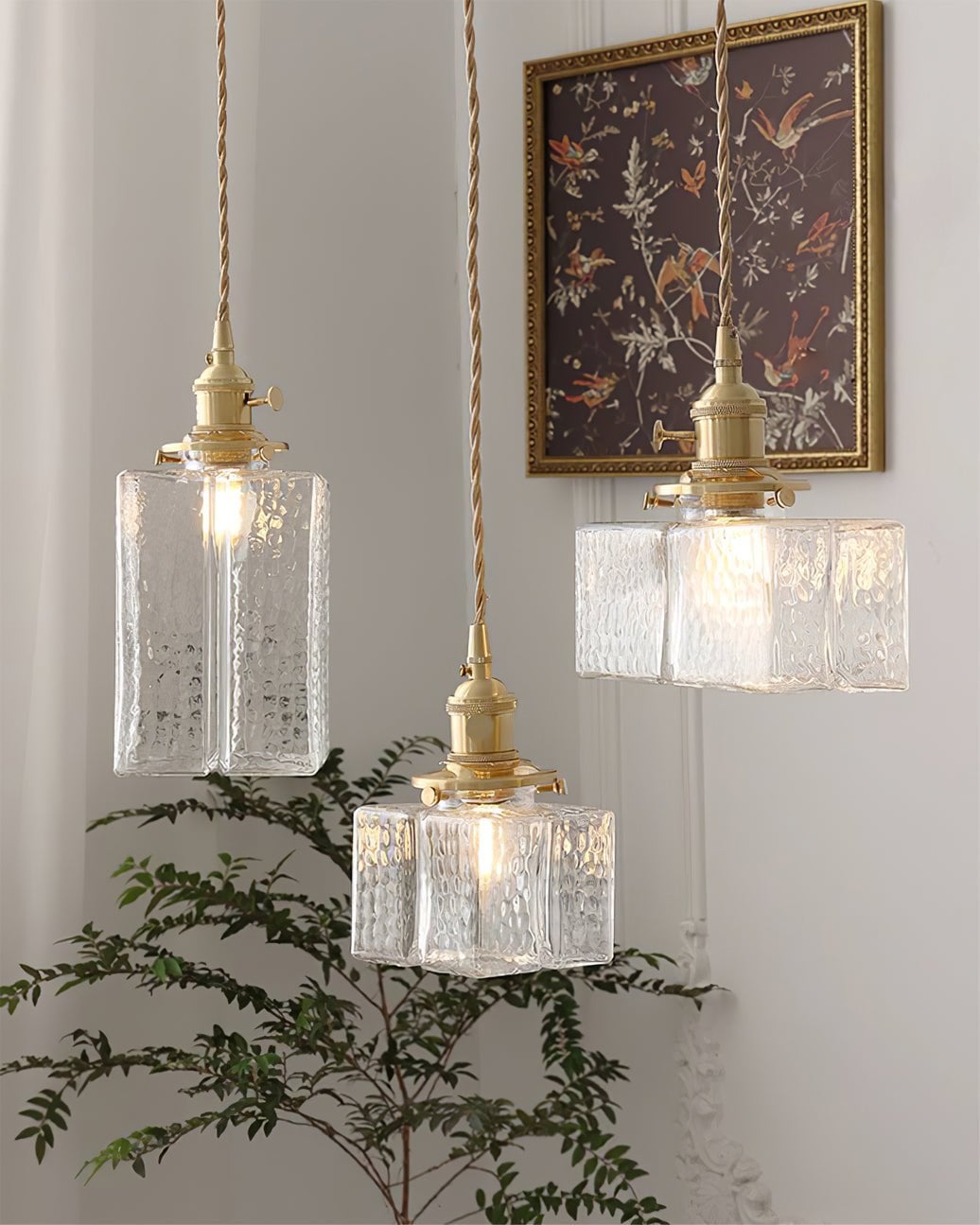 Jewel Glass Brass Pendant Light - Lumpaz