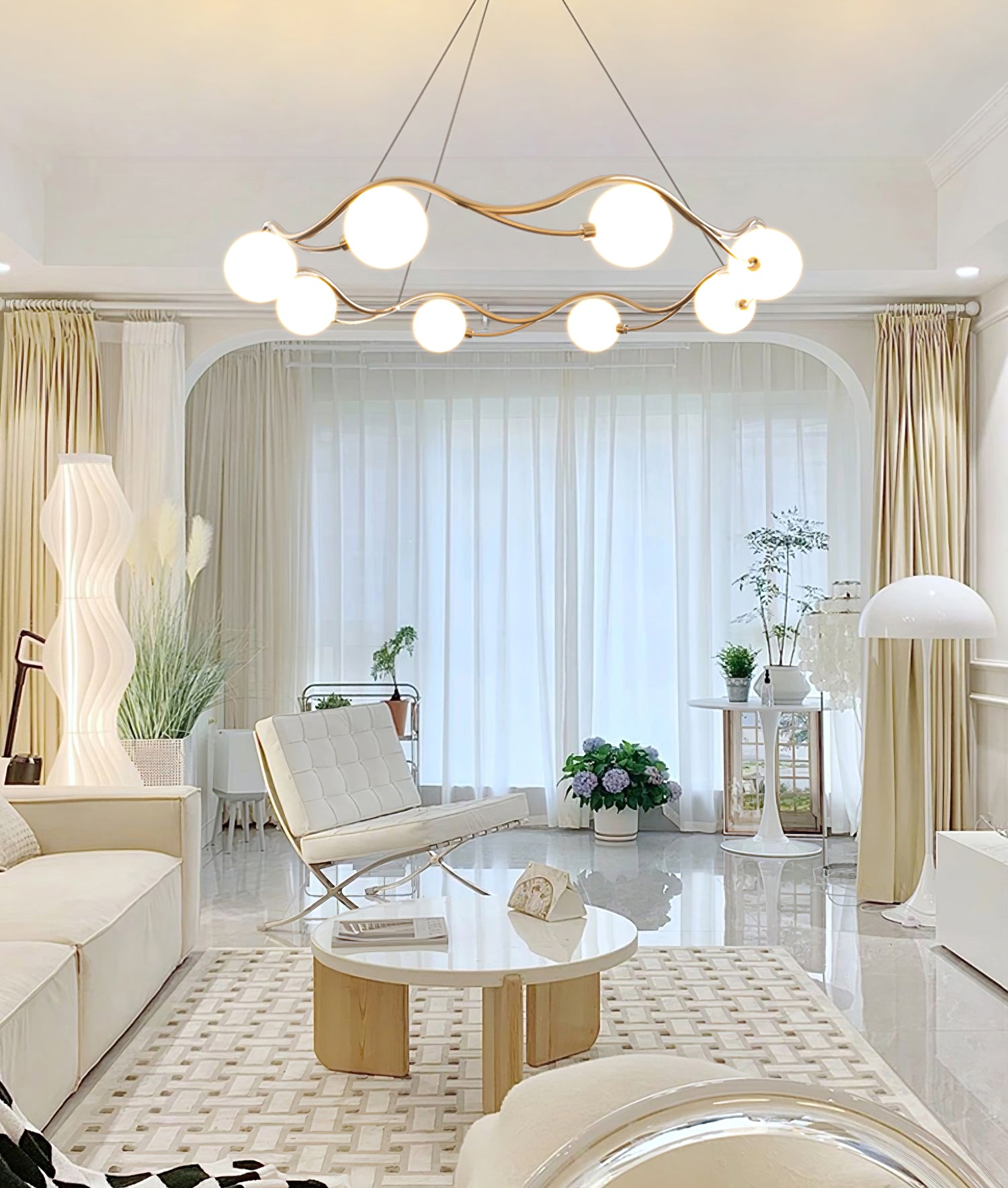 Circular Wave Chandelier - Lumpaz