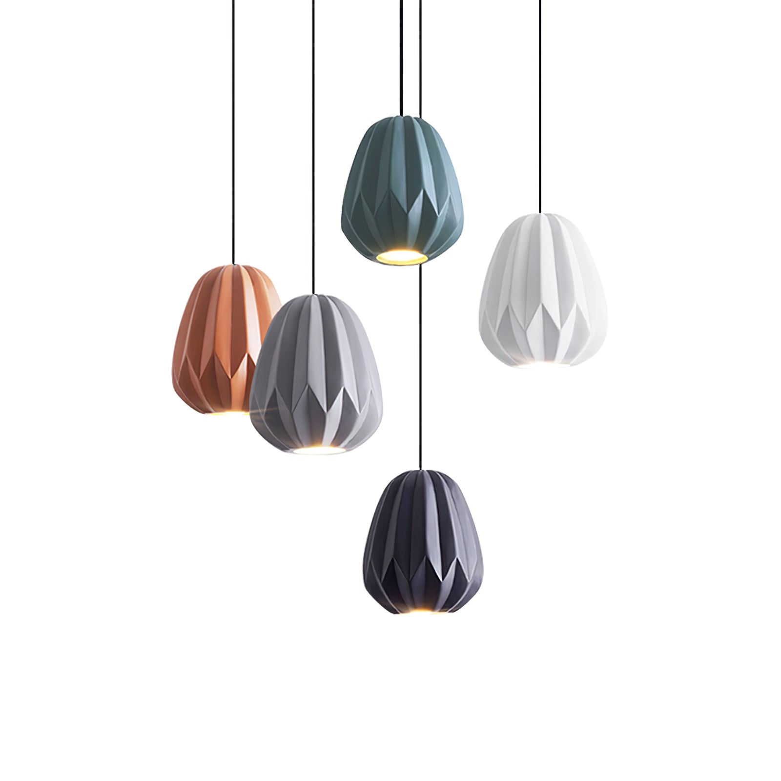 Papaya Resin Pendant Lamp - Lumpaz