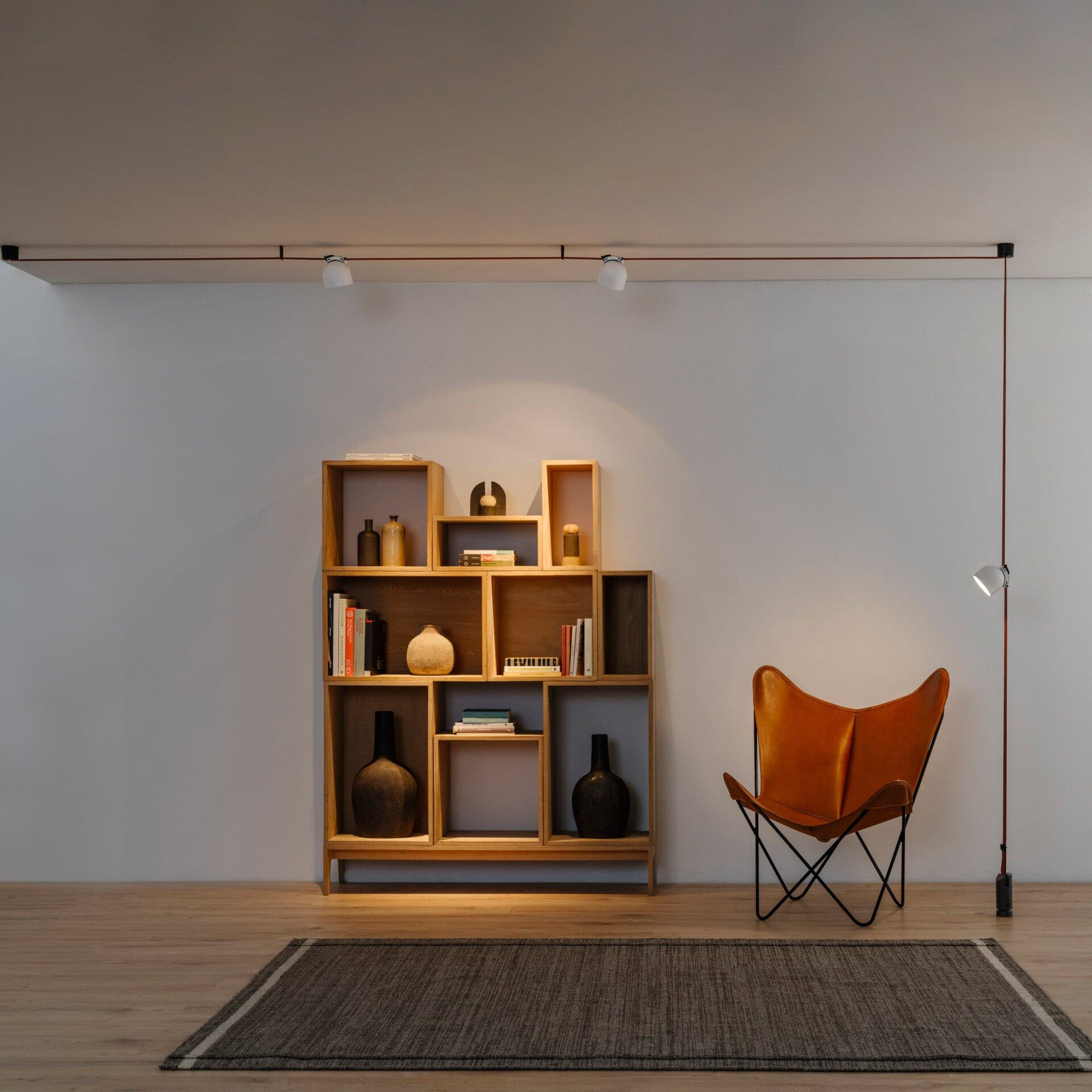 Light Rail Semispheres Leather Pendant Lamp - Lumpaz