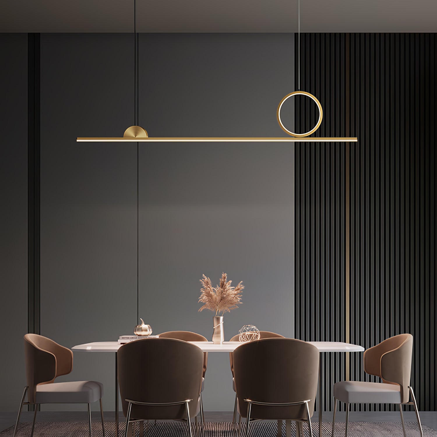 Circle Linear Pendant Lamp - Lumpaz