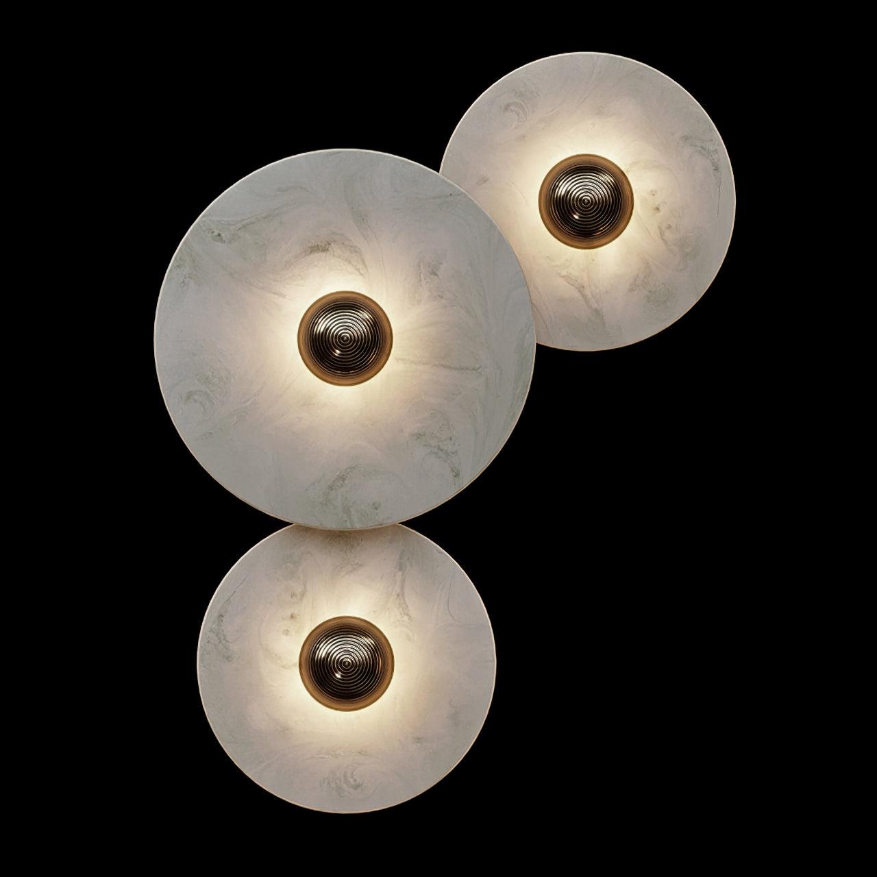 Round Alabaster Combination Wall Lamp - Lumpaz