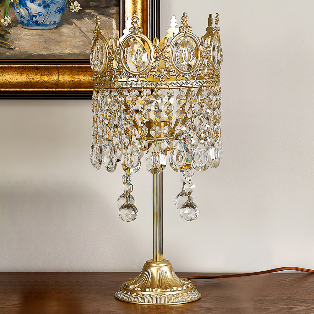 Vintage Crystal Table Lamp - Lumpaz
