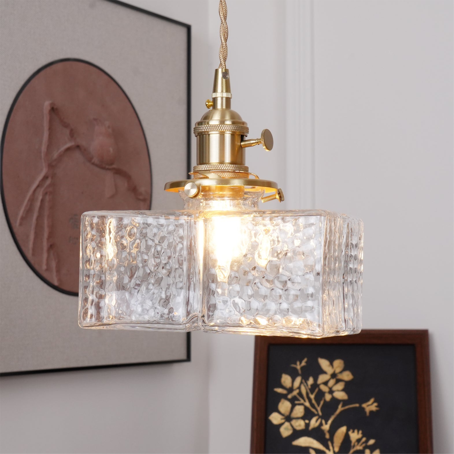 Jewel Glass Brass Pendant Light - Lumpaz