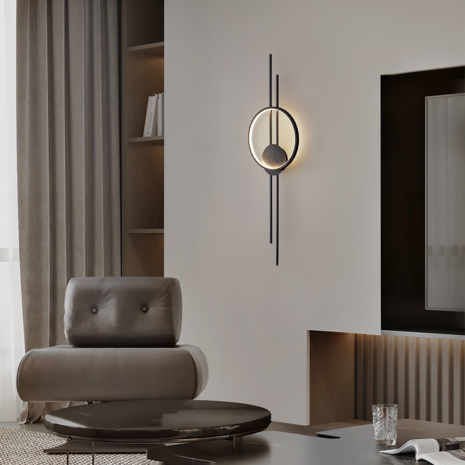 Circle And Line Wall Lamp - Lumpaz