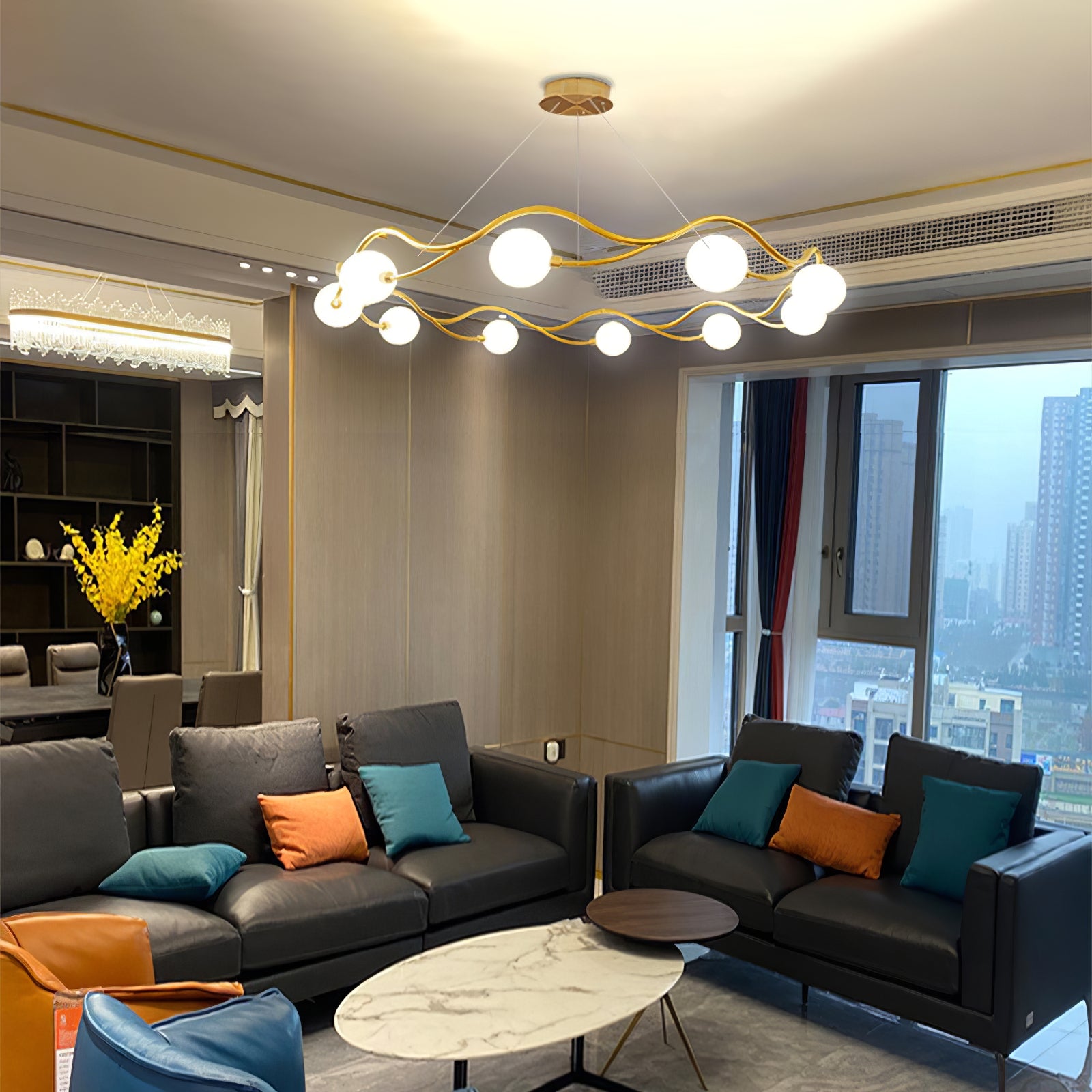 Circular Wave Chandelier - Lumpaz