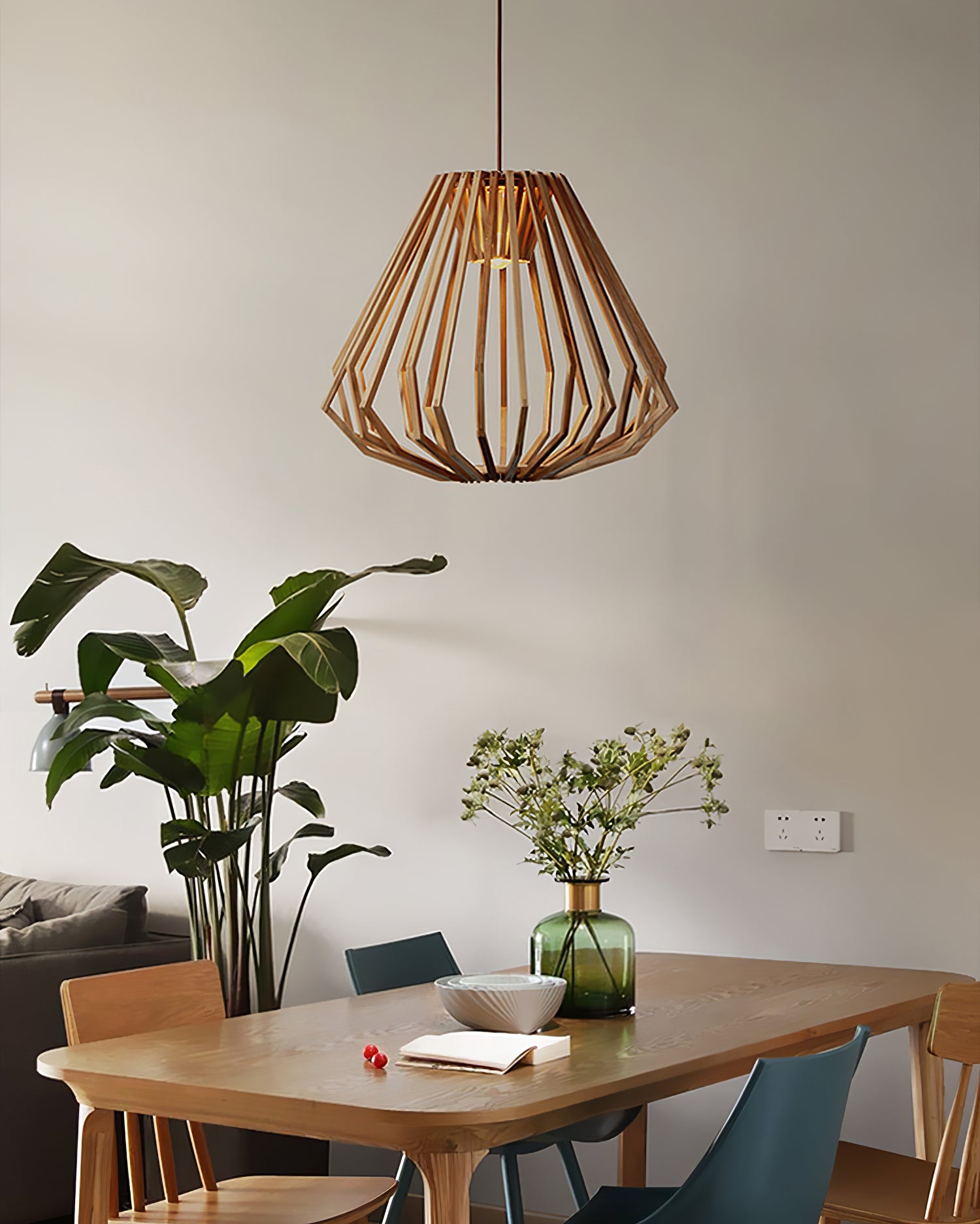Wood Cage Pendant Lamp - Lumpaz