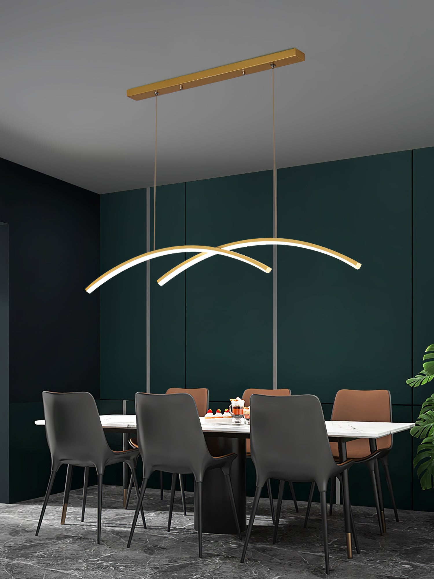 Oscillating Strip Island Chandelier - Lumpaz