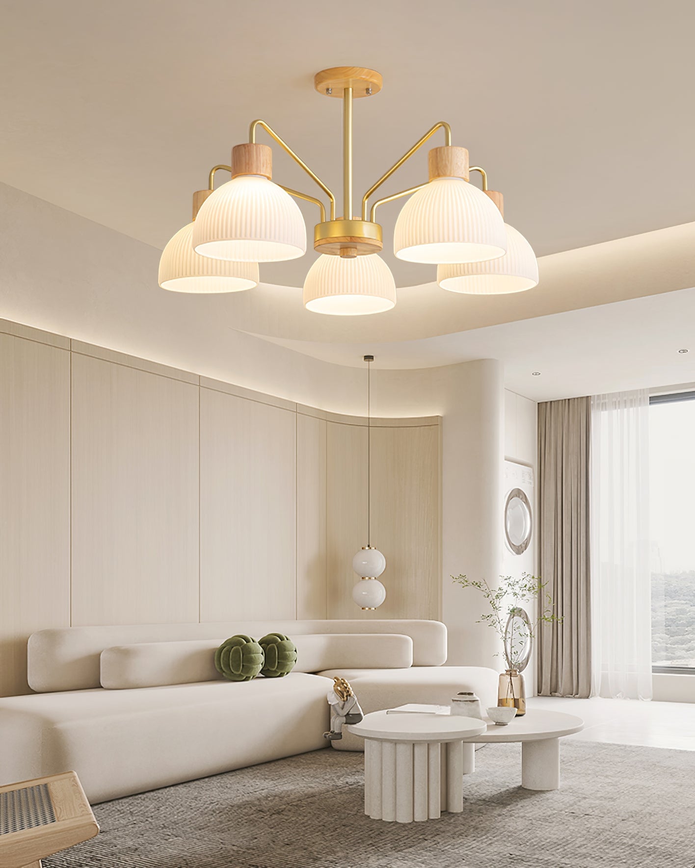 Ribbed Chandelier - Lumpaz