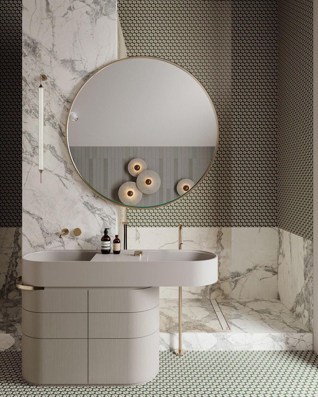 Round Alabaster Wall Lamp - Lumpaz