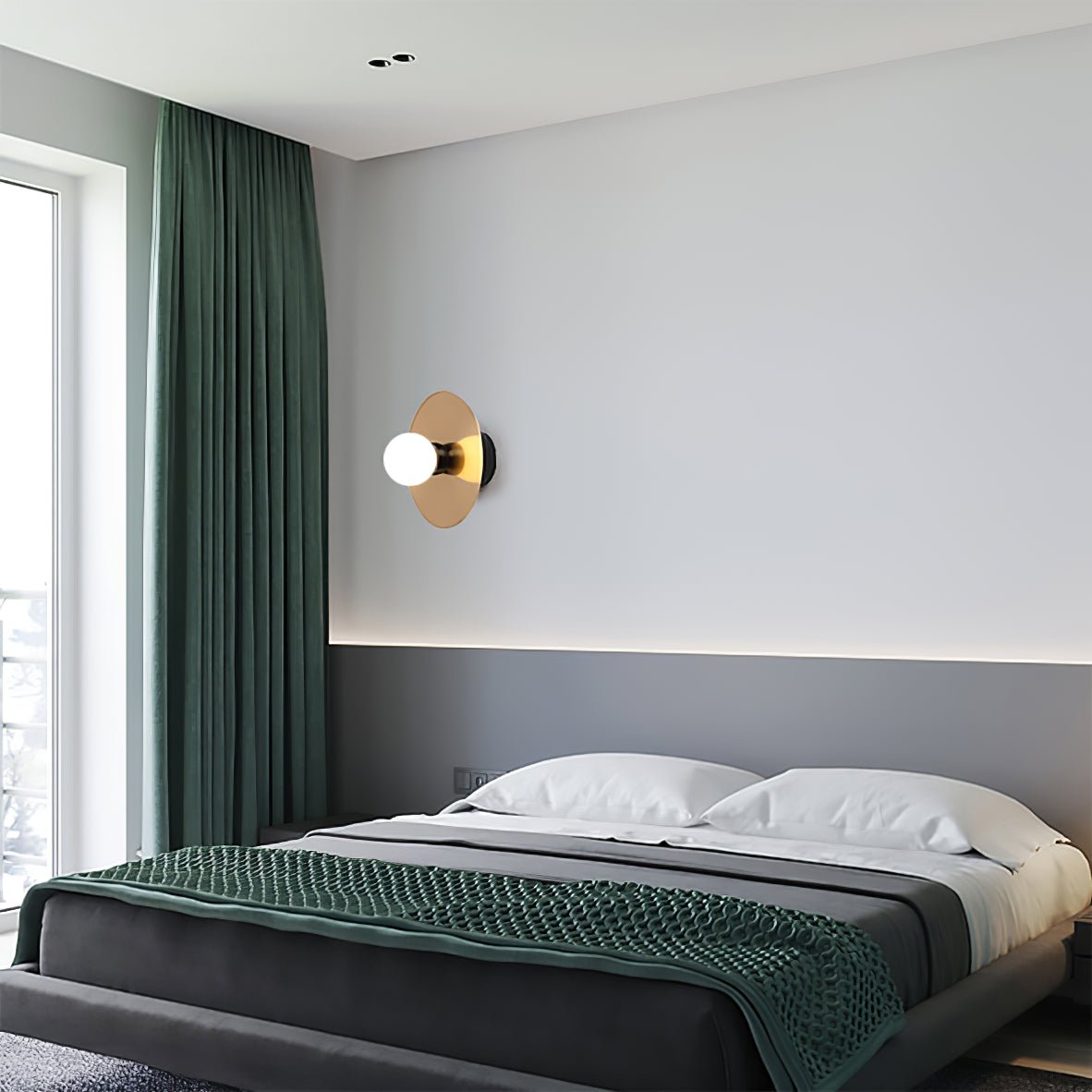Disc And Sphere Wall Lamp - Lumpaz