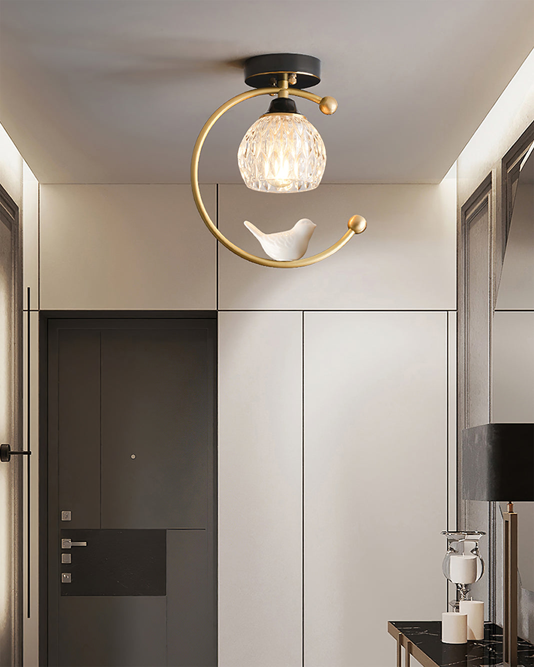 Ceramic Bird Ceiling Lamp - Lumpaz