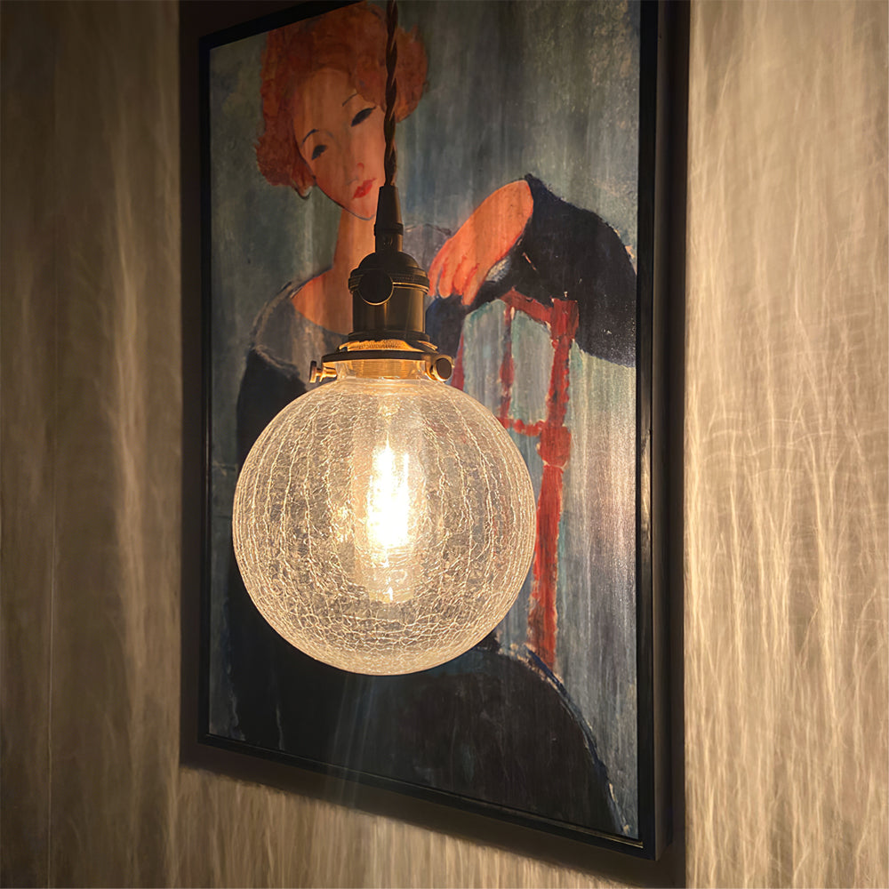 Crackle Glass Pendant Light - Lumpaz