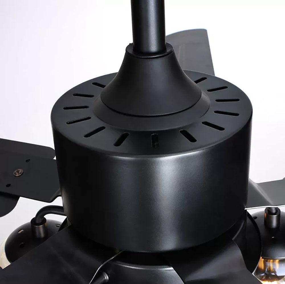 Glass Ball Ceiling Fan Light - Lumpaz