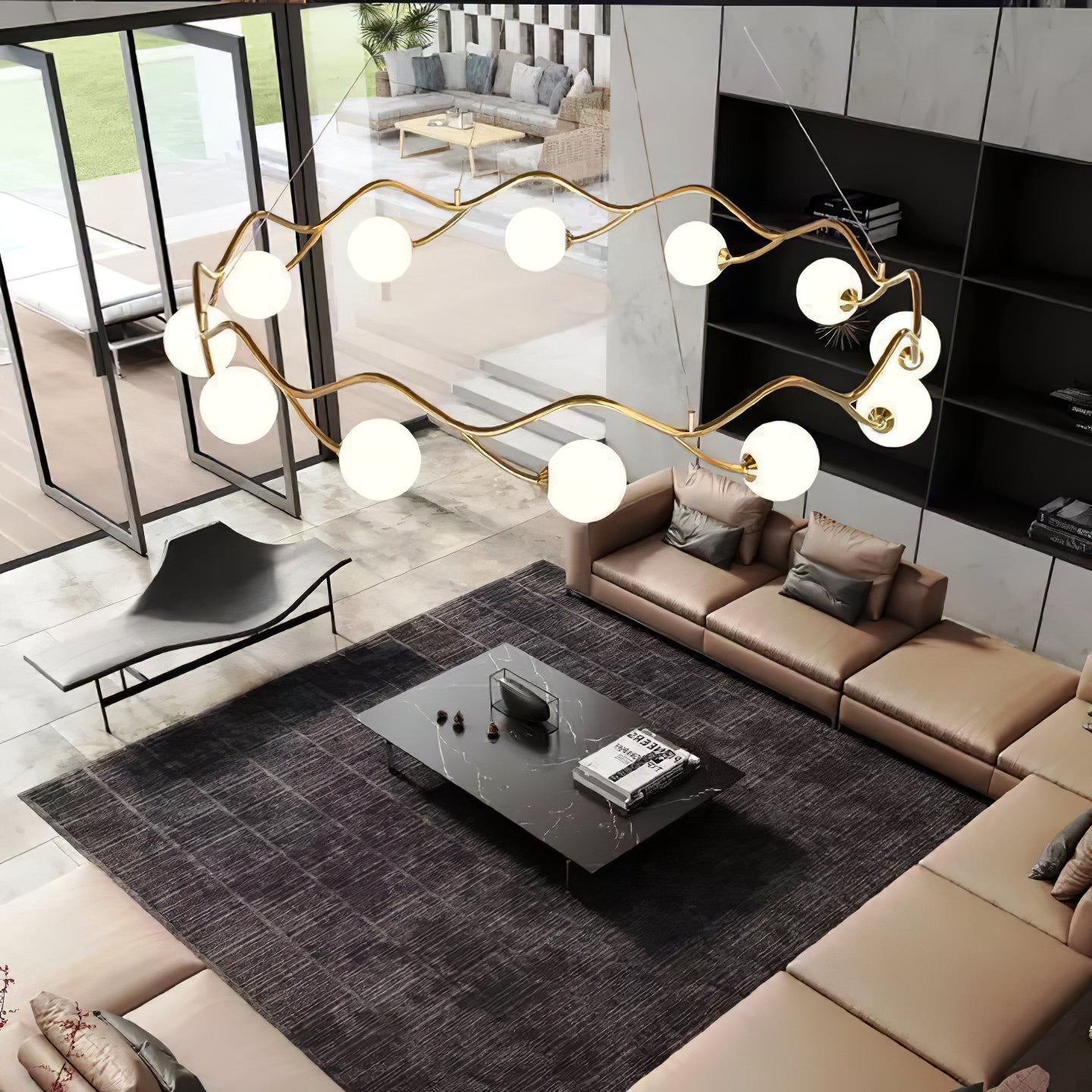 Circular Wave Chandelier - Lumpaz