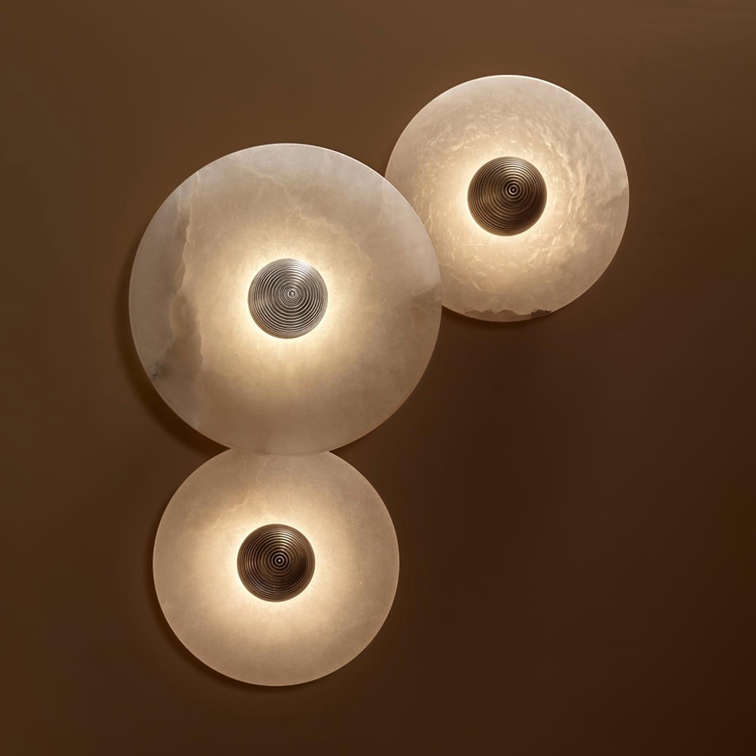 Round Alabaster Wall Lamp - Lumpaz