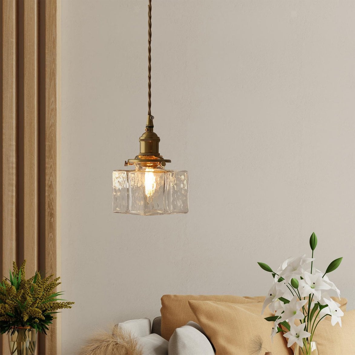 Jewel Glass Brass Pendant Light - Lumpaz