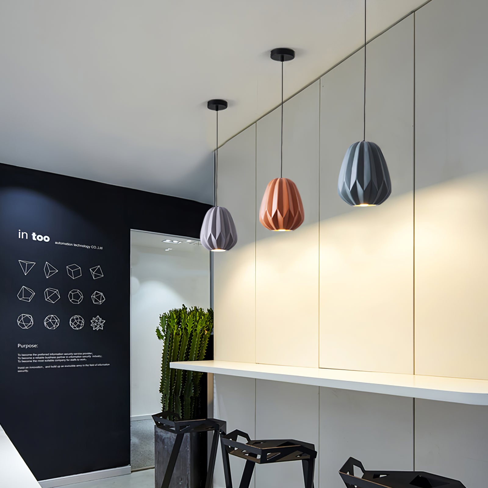 Papaya Resin Pendant Lamp - Lumpaz