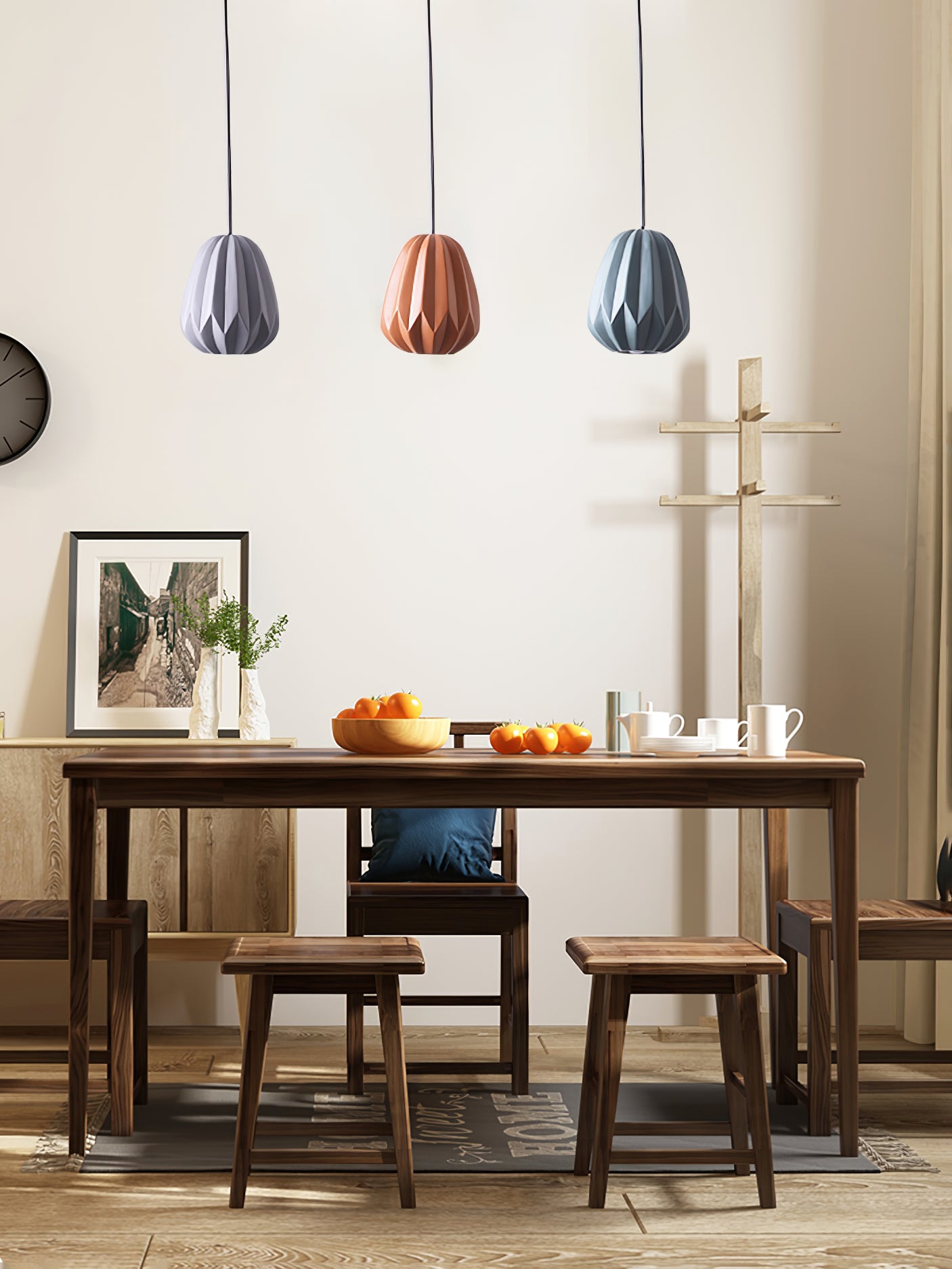 Papaya Resin Pendant Lamp - Lumpaz