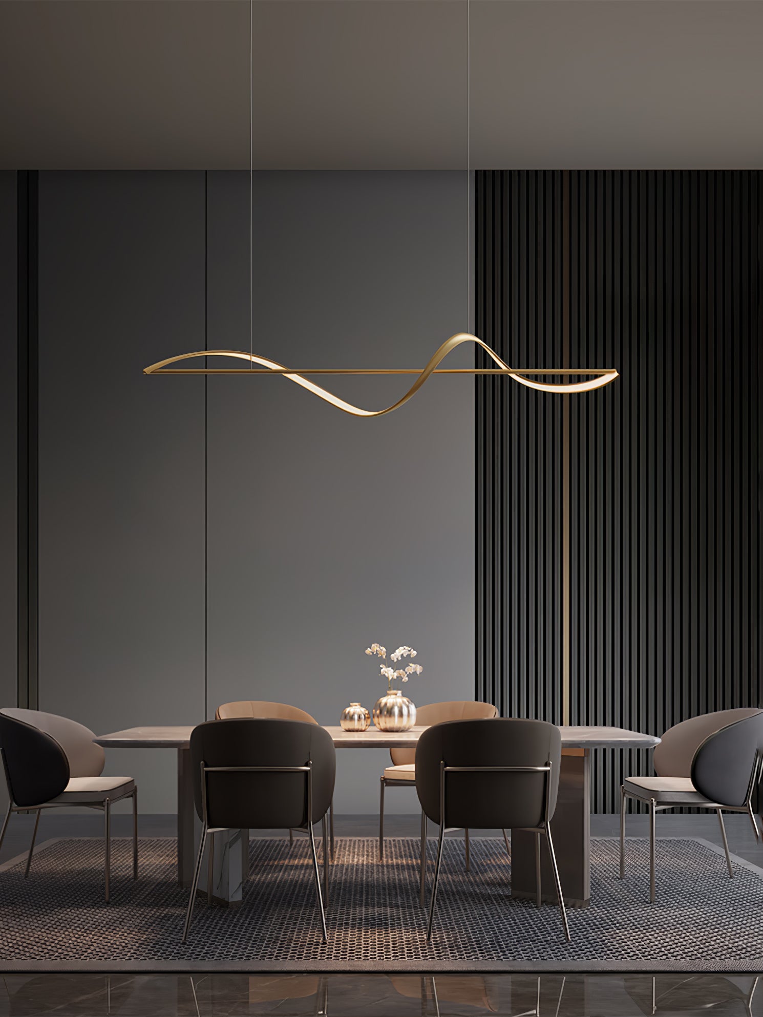 Whisper Linear Island Chandelier - Lumpaz