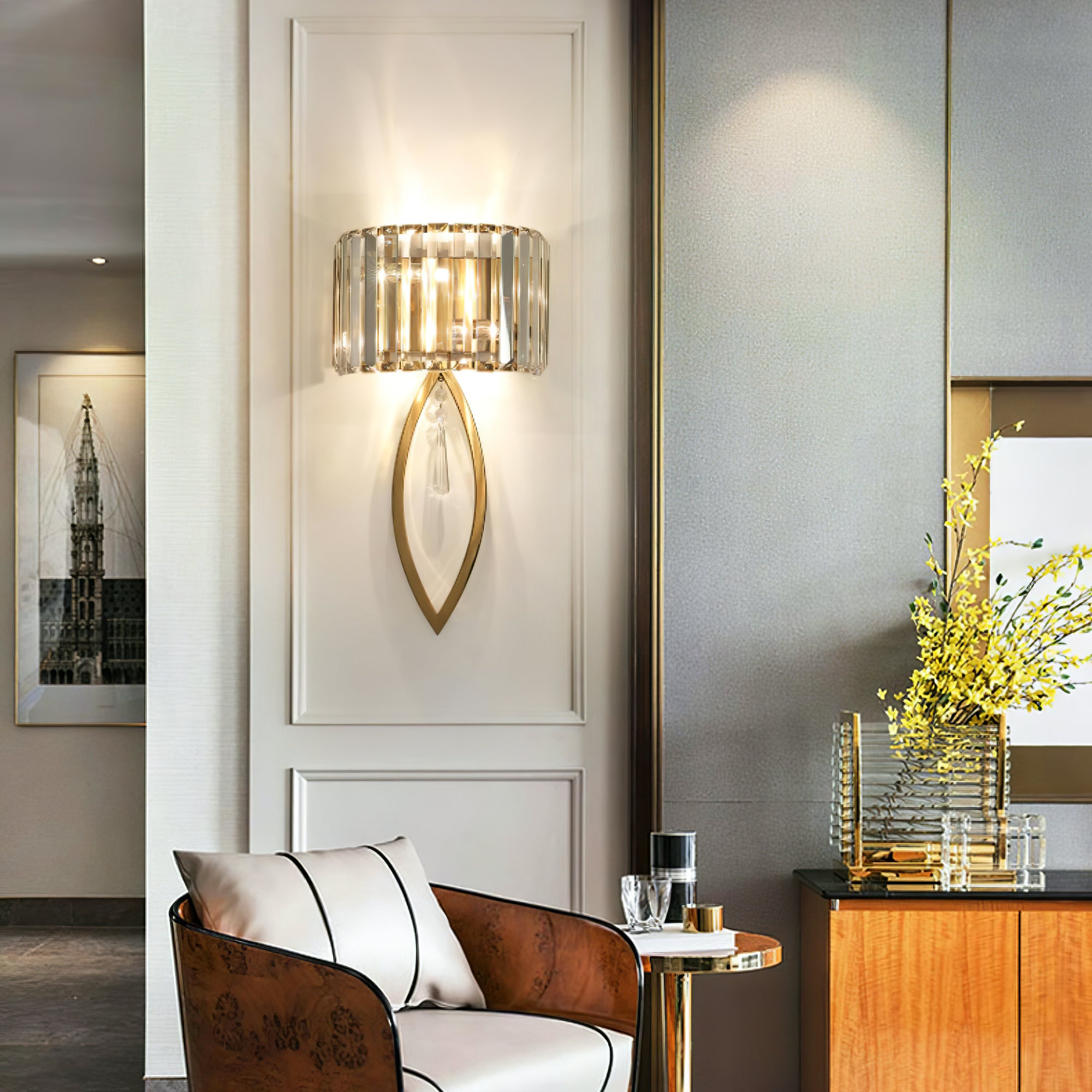 Arc Prismatic Crystal Wall Lamp - Lumpaz