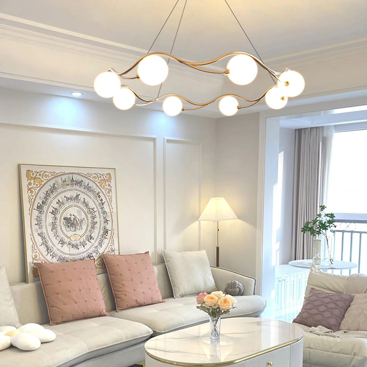 Circular Wave Chandelier - Lumpaz