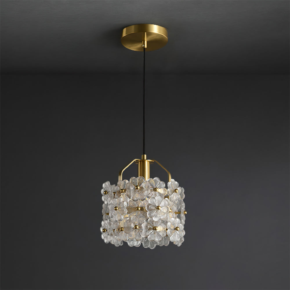 Petit Floral Glass Pendant Lamp - Lumpaz
