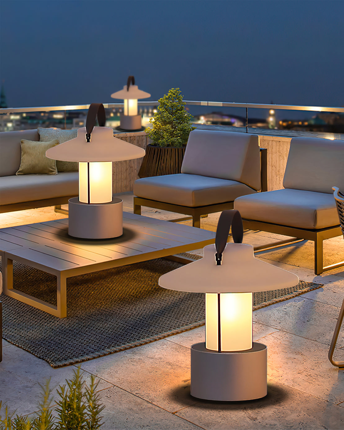 Claro Outdoor Built-in Battery Table Lamp - Lumpaz