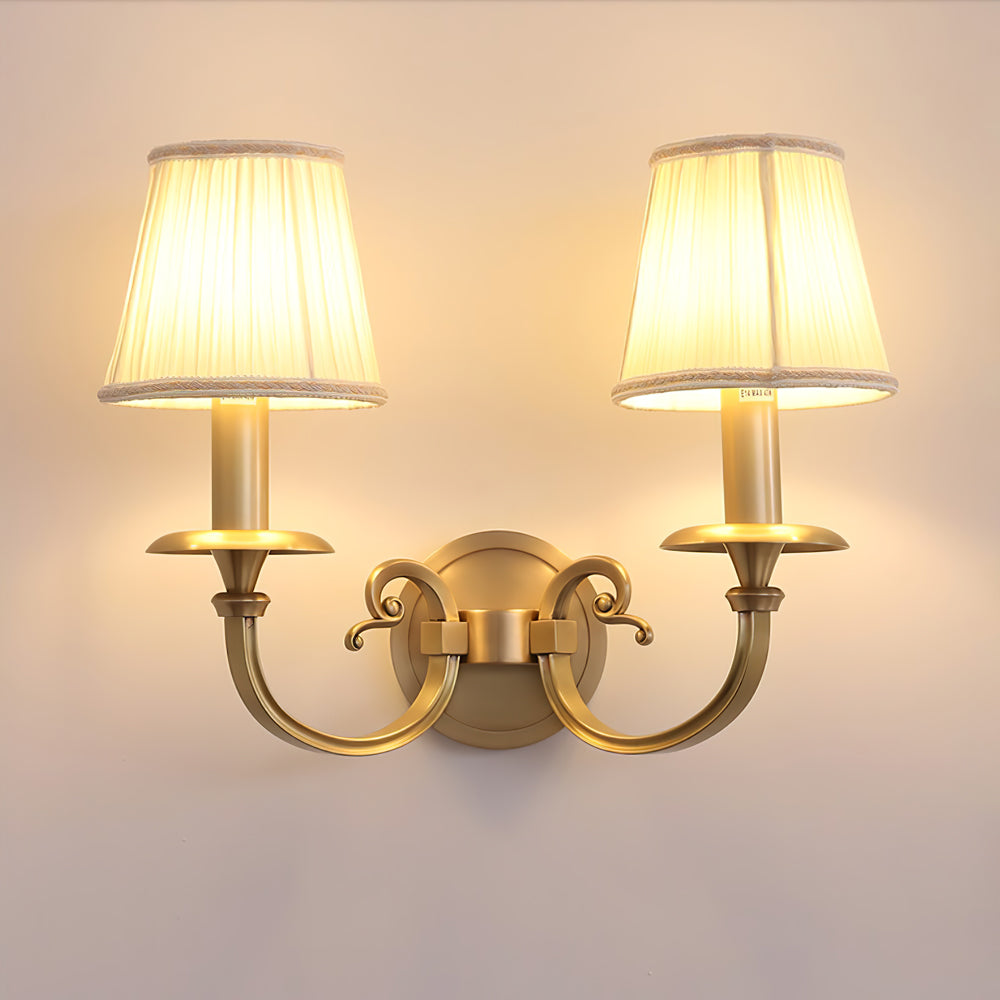 Pleated Brass Wall Lamp - Lumpaz