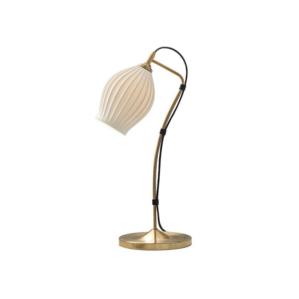 Ceramic Ribbed Table Lamp - Lumpaz