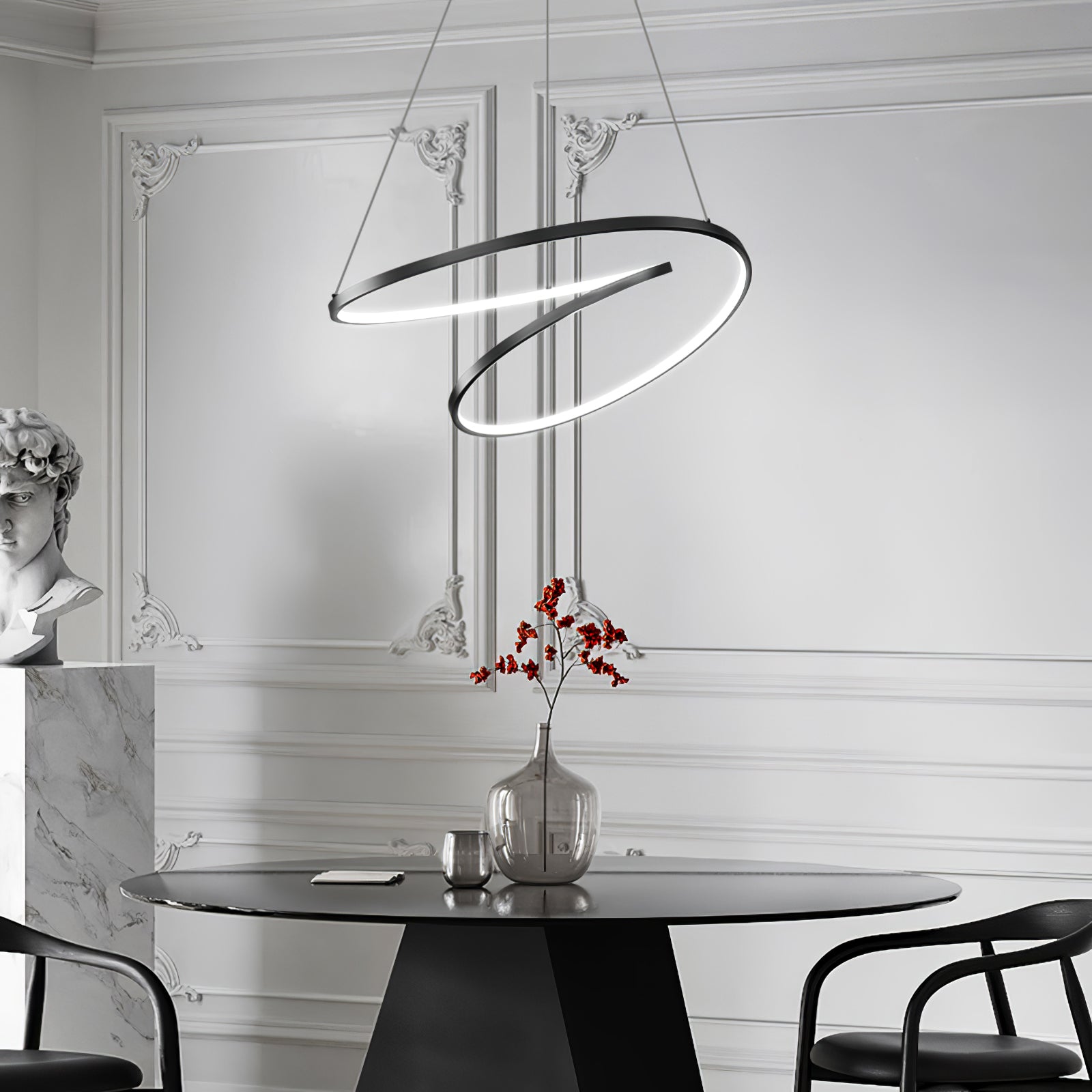 Geometric Curve Chandelier - Lumpaz