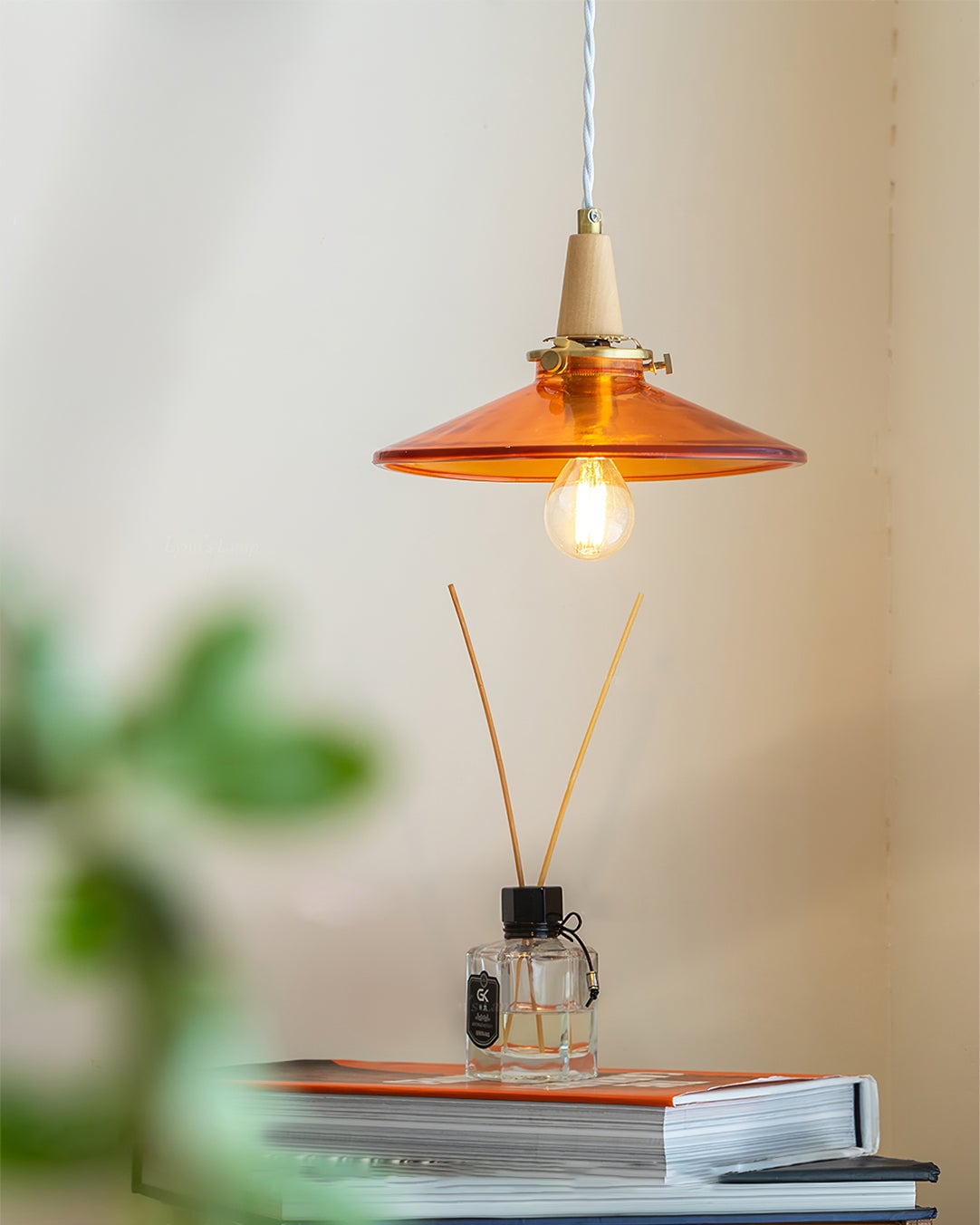 Orange Glass Pendant Lamp - Lumpaz
