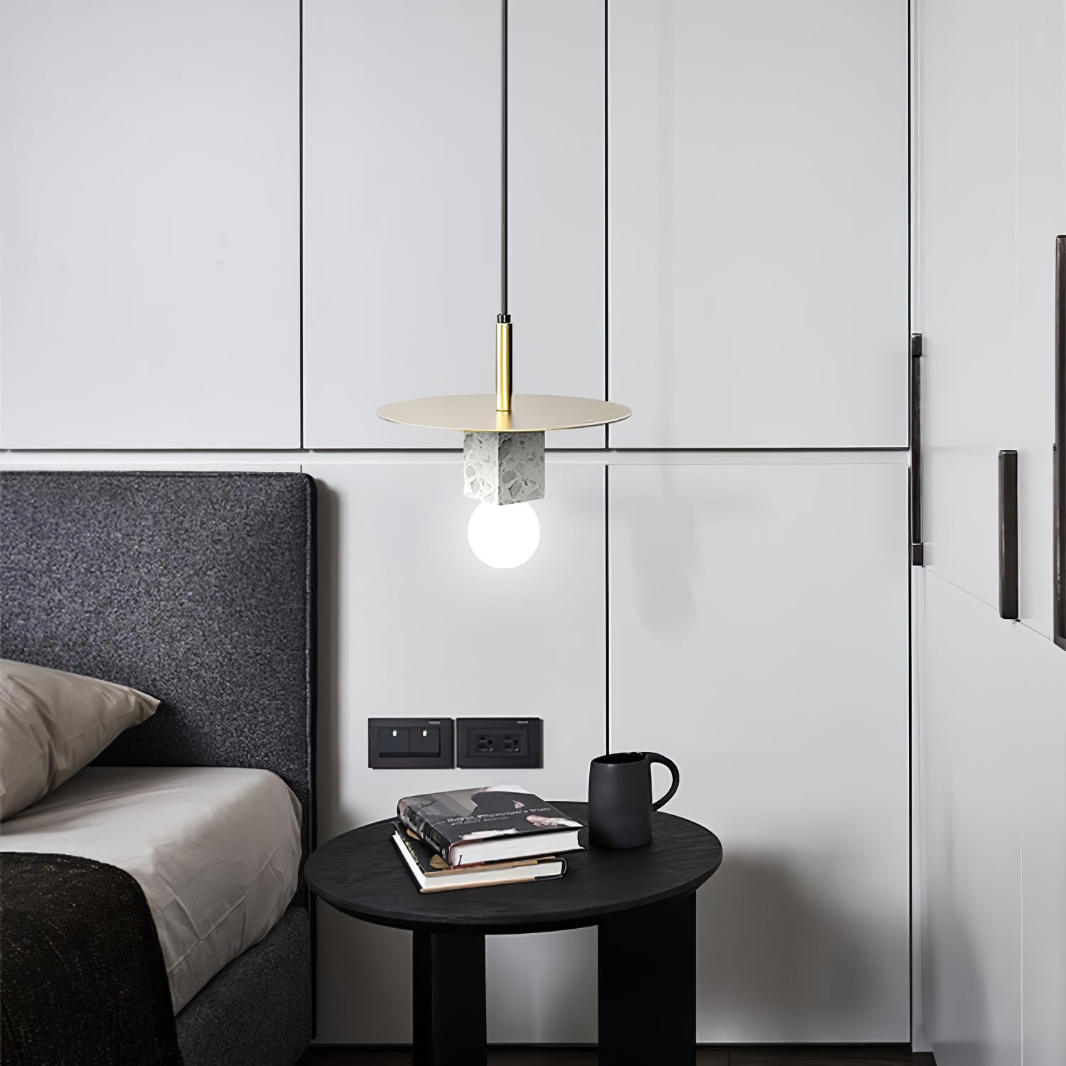 Stone Square Pendant Lamp - Lumpaz