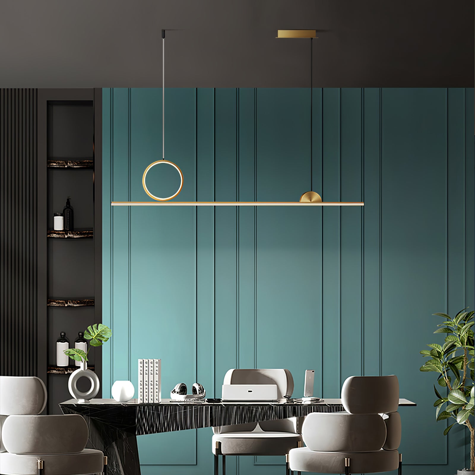 Circle Linear Pendant Lamp - Lumpaz
