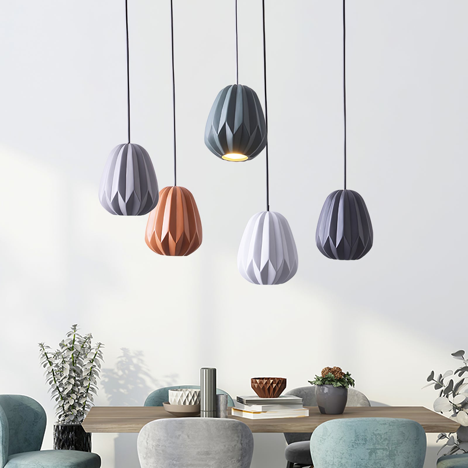 Papaya Resin Pendant Lamp - Lumpaz