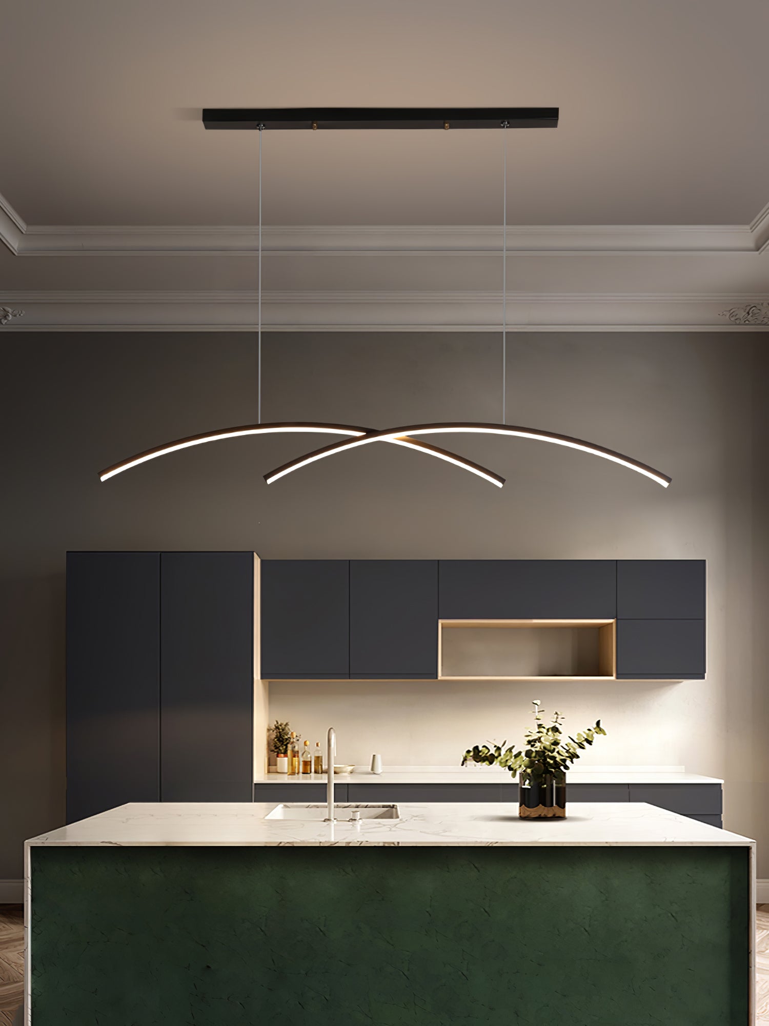 Oscillating Strip Island Chandelier - Lumpaz