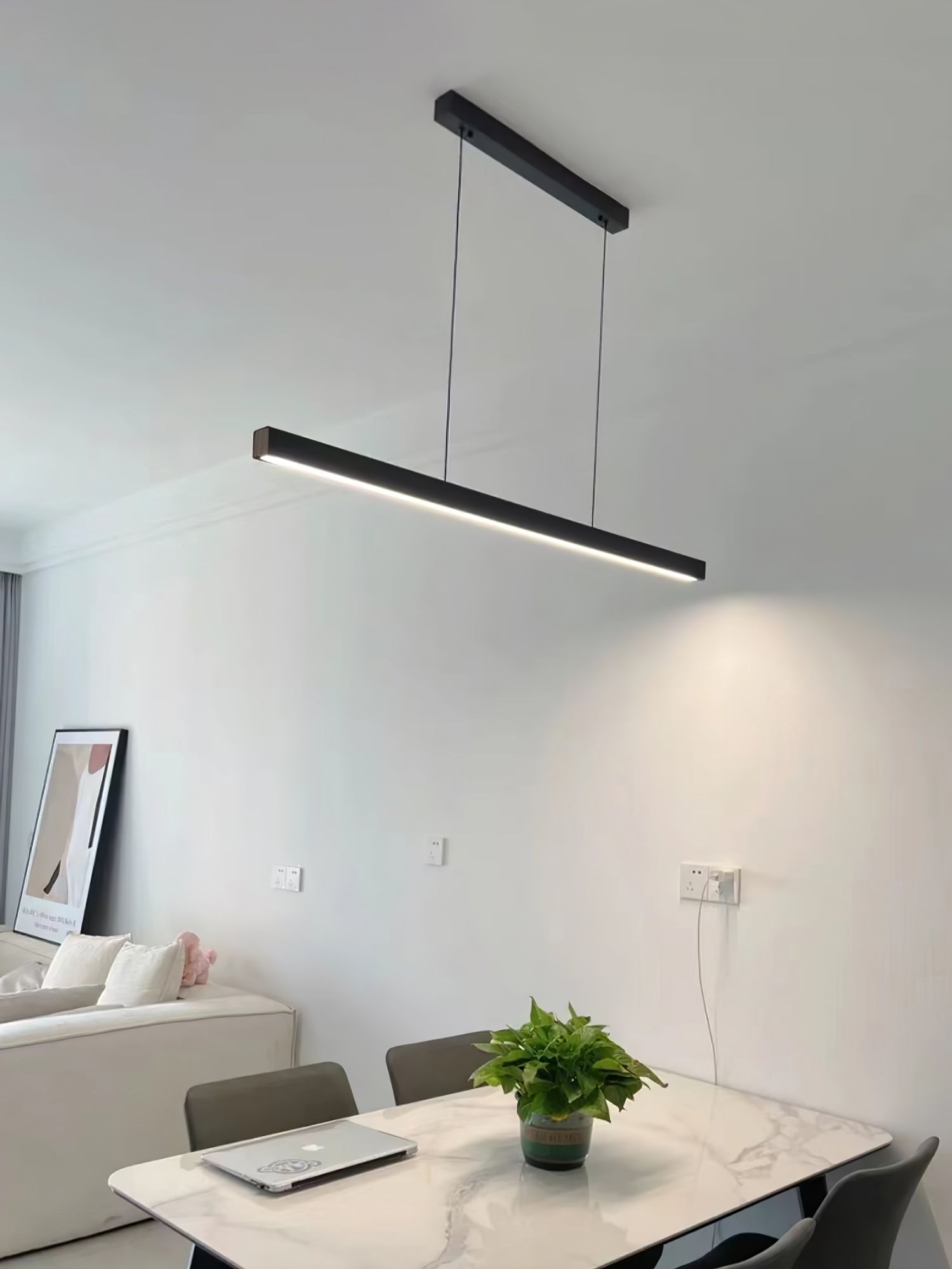 Edge Linear Island Chandelier - Lumpaz