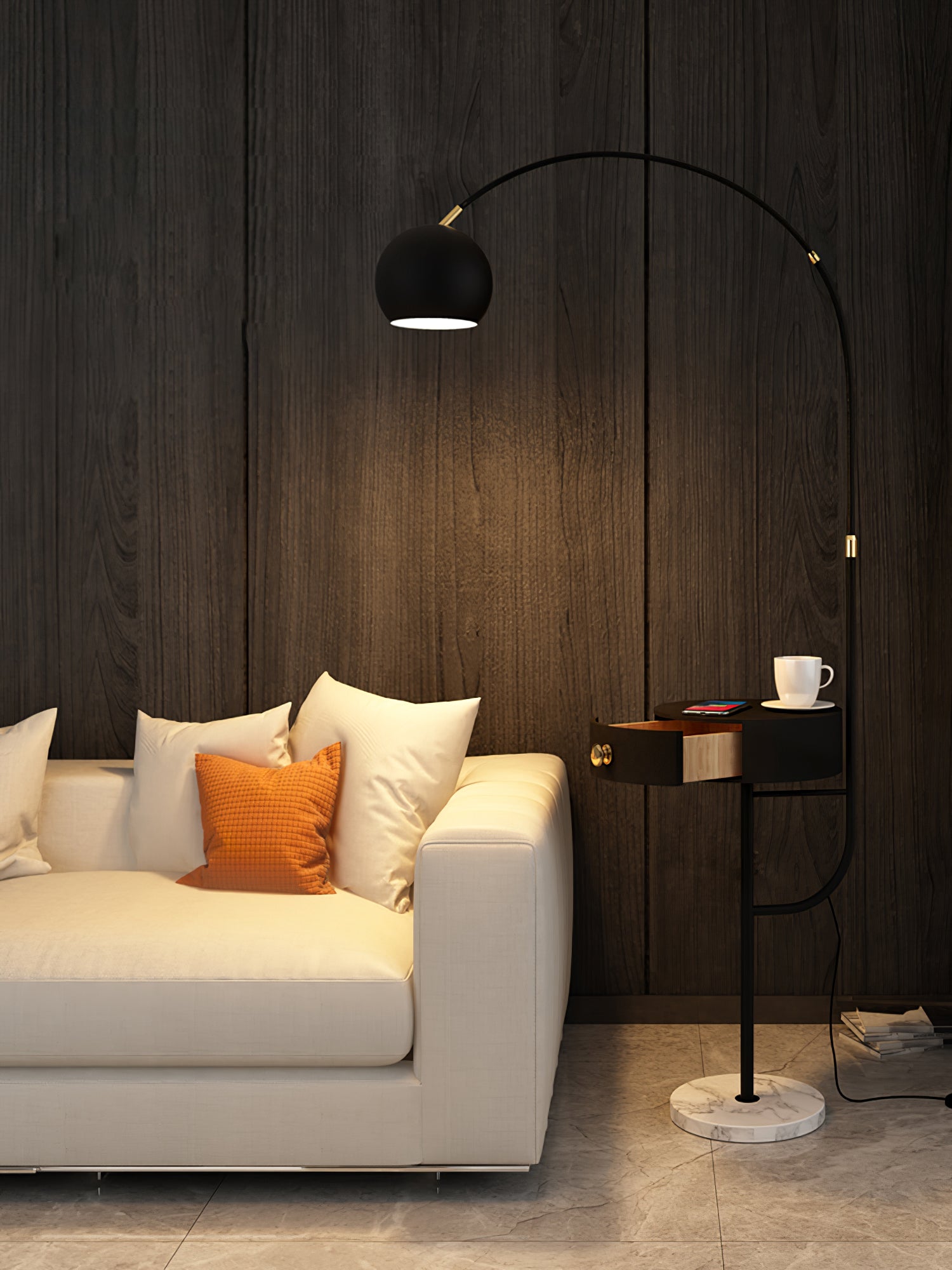 Arc Drawer Floor Lamp - Lumpaz