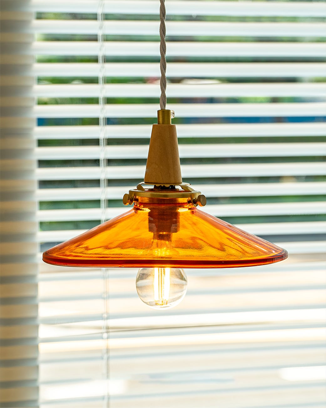 Orange Glass Pendant Lamp - Lumpaz
