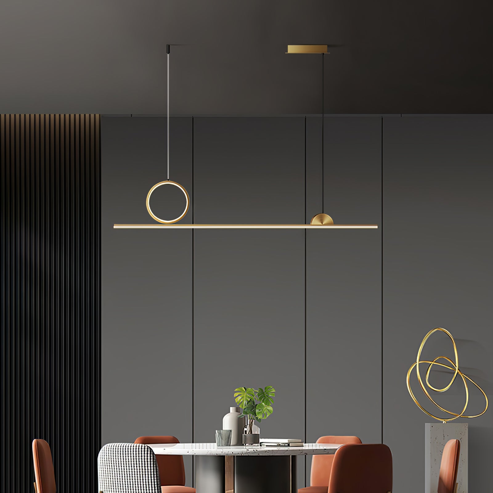 Circle Linear Pendant Lamp - Lumpaz