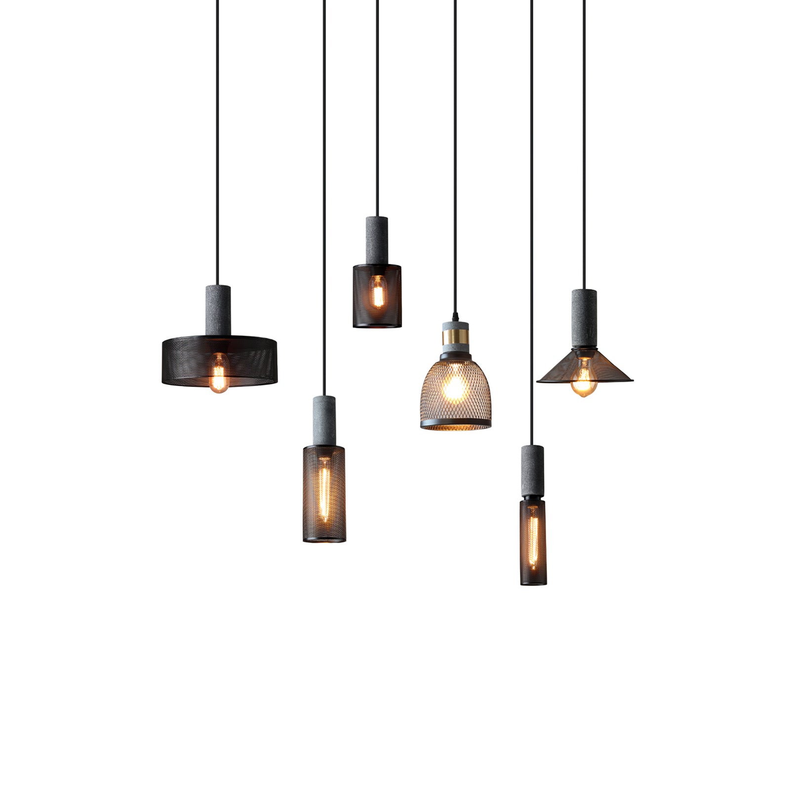 Concrete Industry Pendant Lamp - Lumpaz