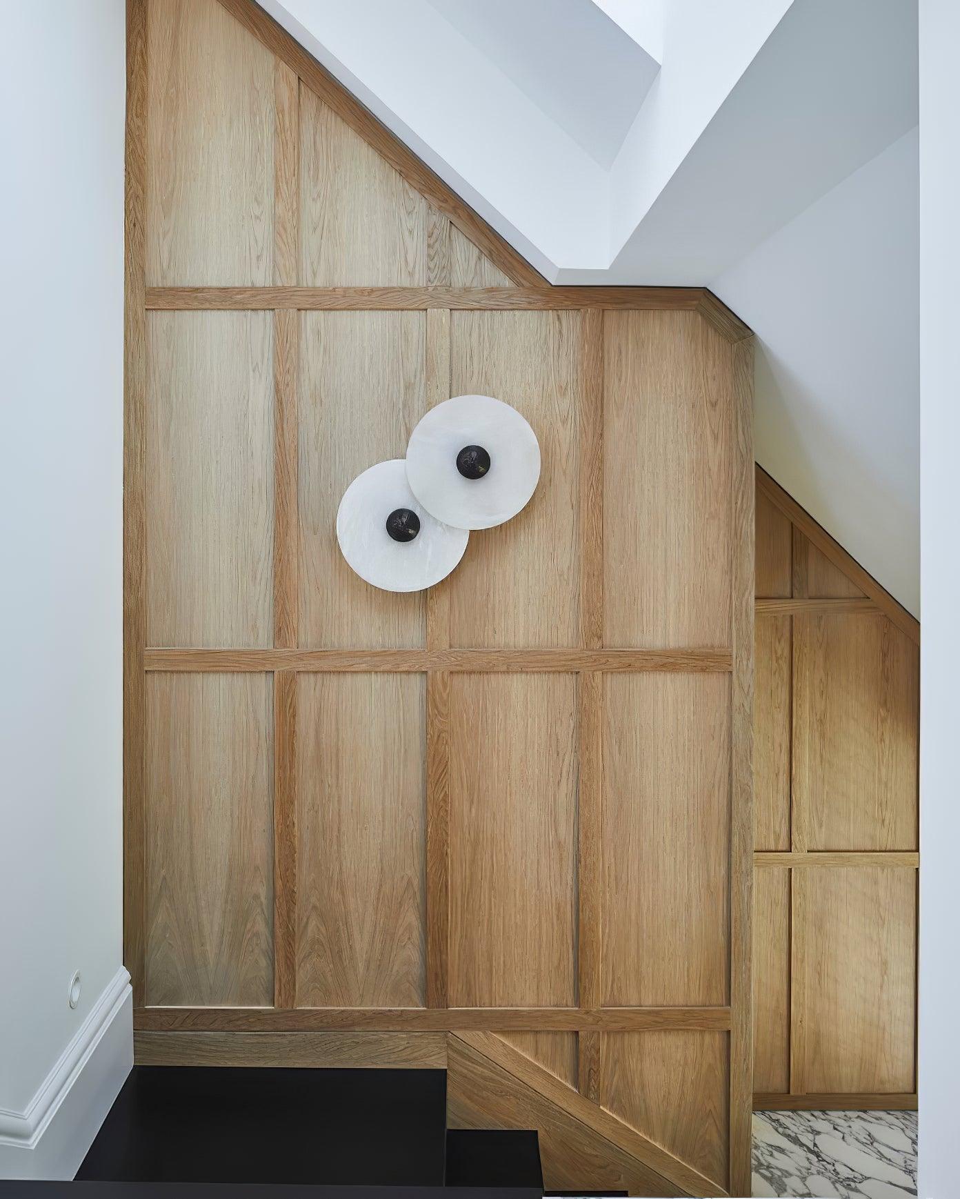 Round Alabaster Combination Wall Lamp - Lumpaz