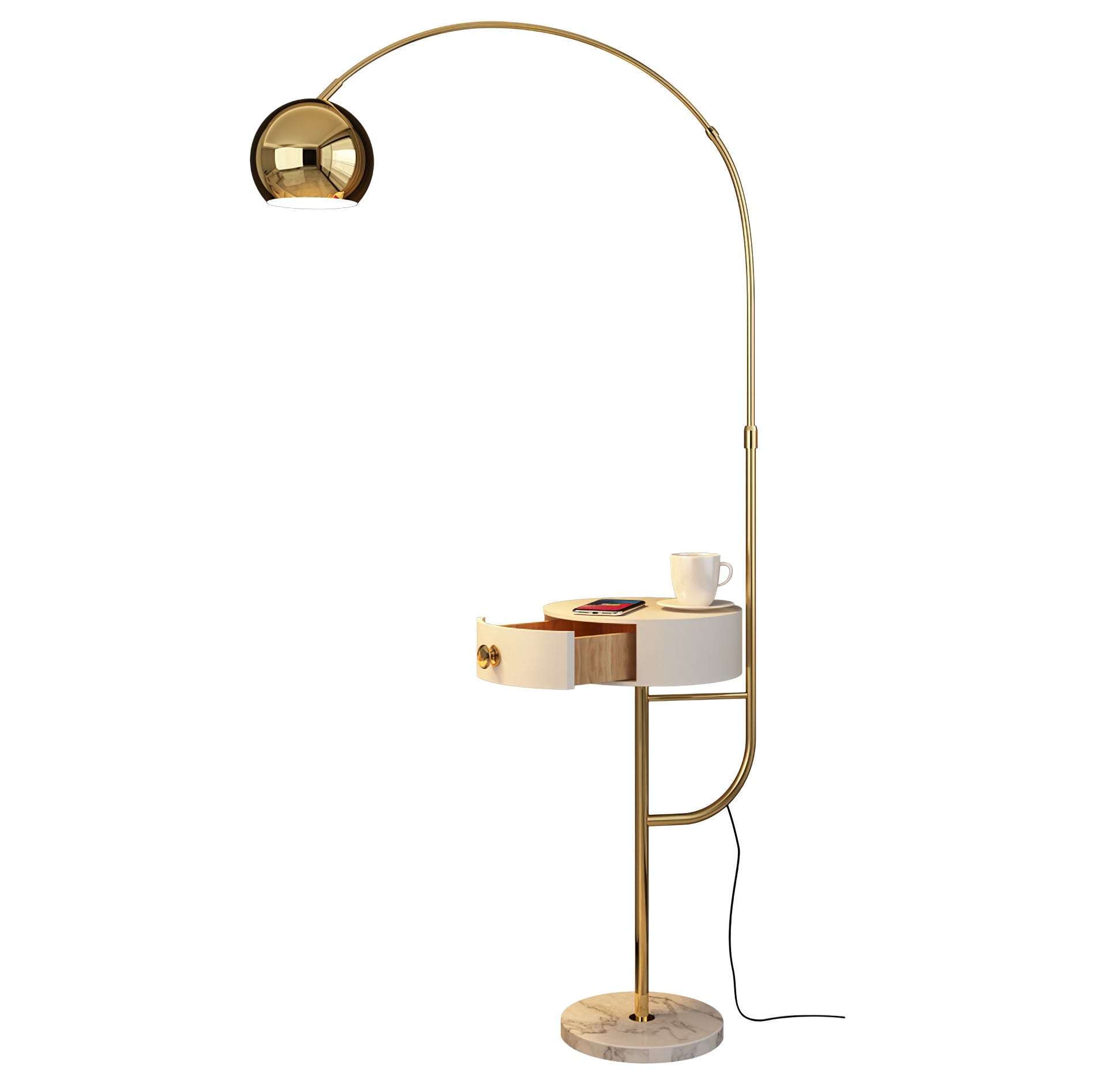 Arc Drawer Floor Lamp - Lumpaz